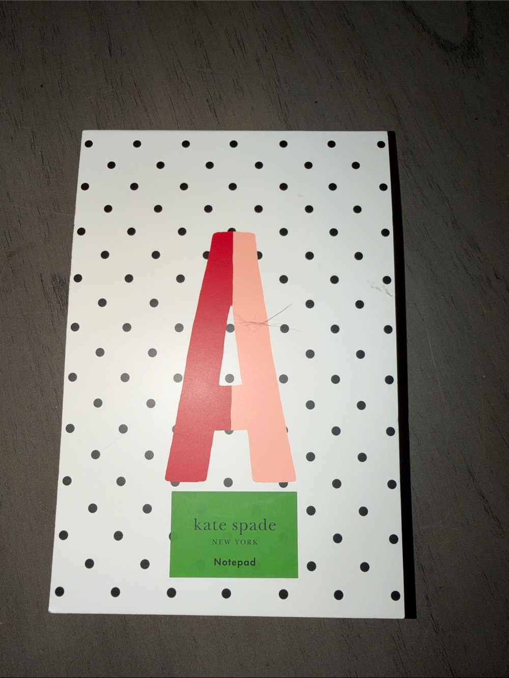 kate spade ‘ A’ Notepad